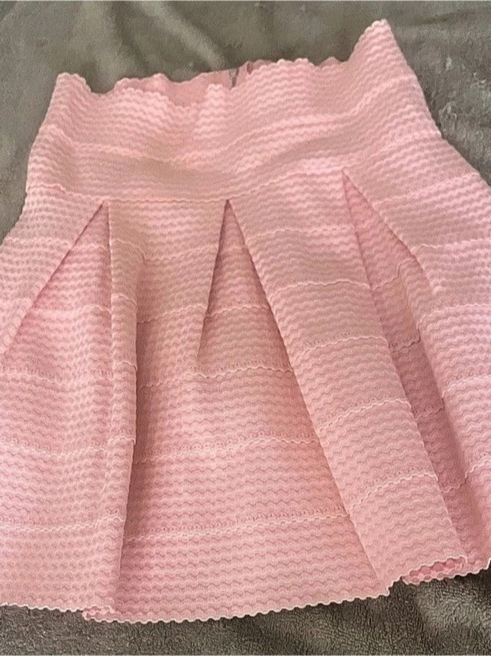 Petit Gateau Fairy Pink Pleated Retro Mini Skirt Size Large Skater Style New